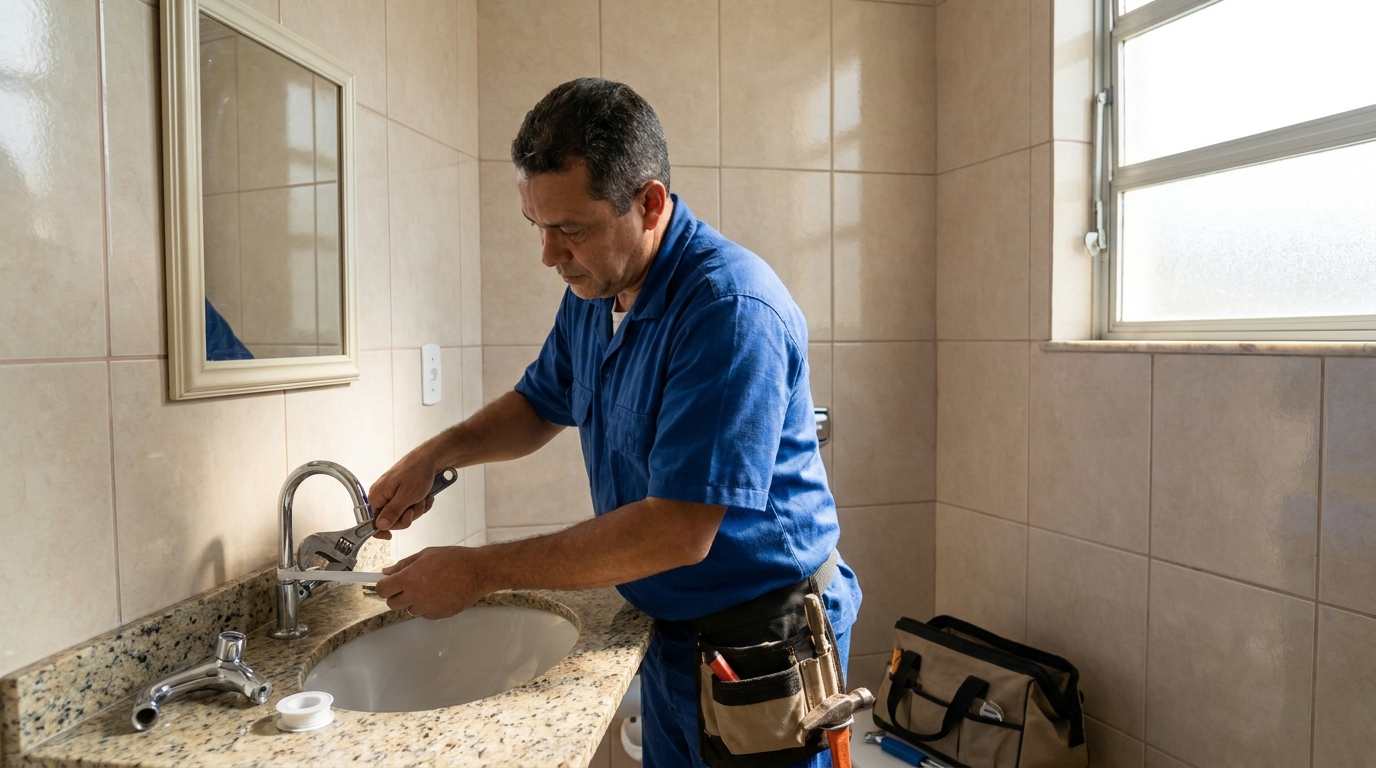 Instalação de torneira de banheiro em Santa Maria‑RS