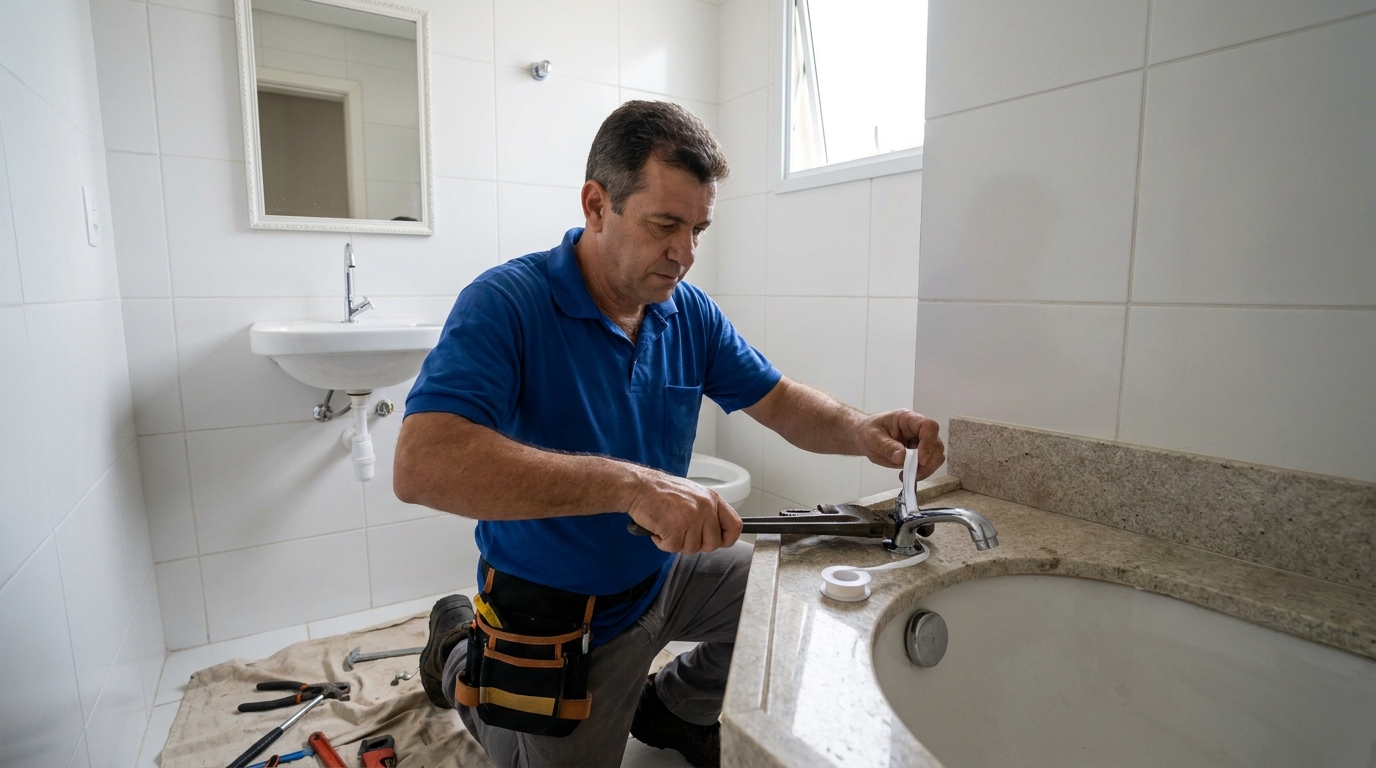 Instalação de torneira de cozinha em Santa Maria‑RS